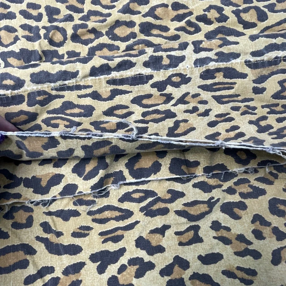 Vtg Ralph Lauren King Pillowcase Leopard Animal Print Cotton Made in USA Damages